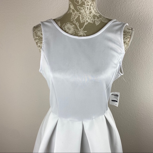 NWT Charlotte Russe  White Slip Dress Medium - Picture 2 of 12